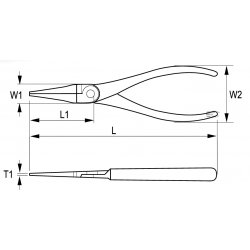 Szczypce okrągłe 158 mm 608-160-1 IRIMO