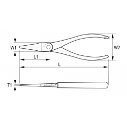 Szczypce płaskie precyzyjne 130 mm 604M-125-1 IRIMO