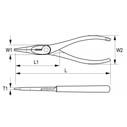 Szczypce półokrągłe precyzyjne 130 mm 612M-125-1 IRIMO