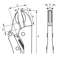 Szczypce Morse'a z ucinakiem 190 mm 64A-190-1 IRIMO