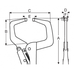 Szczypce Morse'a w kształcie litery C 275 mm 64C-300-1 IRIMO