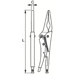 Szczypce Morse'a z długimi szczękami 165 mm 648-165-1 IRIMO