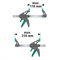 Ścisk automatyczny 110 mm EHZ 2 szt. 3455100 WOLFCRAFT