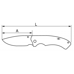 Nóż z ostrzem składanym 77 mm 669-190-1 IRIMO