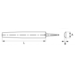 Pilnik półokrągły do metalu dokładny 150 mm 534371 IRIMO