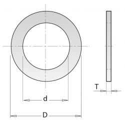 Pierścień redukcyjny z Ø 30 mm na Ø 15 mm T 1.4 mm 299.240.00 CMT