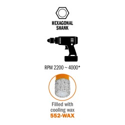 Otwornica diamentowa Ø 5 mm HEX 552-005 CMT