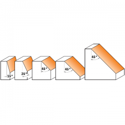 Frez do ukosowania 45° z łożyskiem D-65, I-26, L-76.7, S-12 mm 936.950.11 CMT