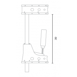 Ścisk śrubowy pełnopowierzchniowy 80 x 150 mm PRL 440 02615 PIHER