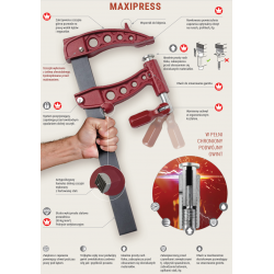 Ścisk śrubowy tłokowy 120 x 300 mm MAXIPRESS F 60030 PIHER