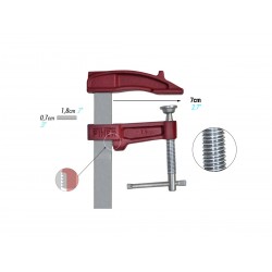 Ścisk śrubowy 70 x 150 mm MODEL M 01015 PIHER