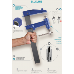 Ścisk śrubowy tłokowy 85 x 400 mm BLUELINE E 03040 PIHER