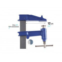 Ścisk śrubowy tłokowy 120 x 200 mm BLUELINE F 04020 PIHER