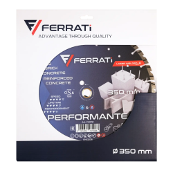 Tarcza diamentowa do betonu, rur betonowych Ø 350 mm PERFORMANTE F20151 FERRATI