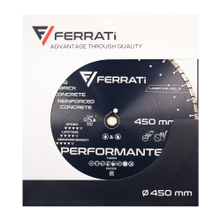 Tarcza diamentowa do betonu, rur betonowych Ø 450 mm PERFORMANTE F20153 FERRATI