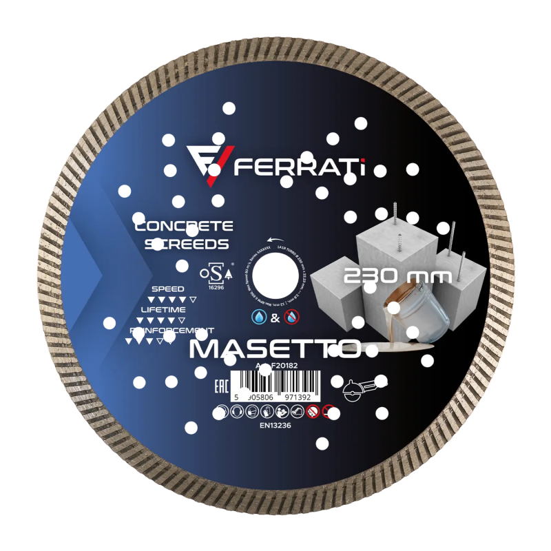 Tarcza diamentowa do betonu, rur betonowych Ø 230 mm MASETTO F20182 FERRATI Bahcocentrum.pl