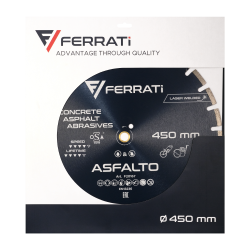 Tarcza diamentowa do betonu, asfaltu, silikatu Ø 450 mm ASFALTO F20167 FERRATI