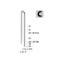 Zszywki typ C 4/12 opak. 1000 szt. 042-0800 NOVUS