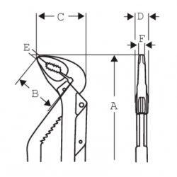 Szczypce nastawne chromowane 250 mm ERGO™ 8224CIP BAHCO