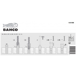 Zestaw wykrętaków do urwanych śrub, nitów i ćwieków 1418S BAHCO