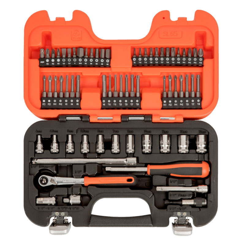 Zestaw narzędzi 1/4'' - 65 elementów SL65 BAHCO Bahcocentrum.pl